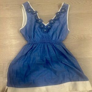 Lilly Pulitzer Sleeveless  3d Flower Detail Cinch Waist Top XS